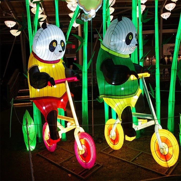 Amusement Animal Lovely Kiddie Panda For Lantern Show