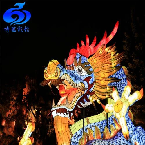 Õues siidipalee kohandatud suured suurused draakonlaternad