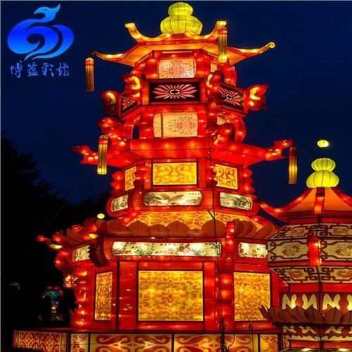 Populaarne Hiina siidist laternate festival heledaks kaunistamiseks